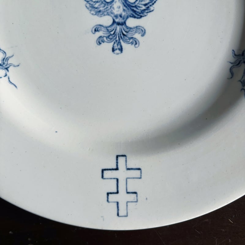 ◆希少◆19世紀リュネヴィル窯ロレーヌ十字ラヴィエサルグミンヌジアンオクトゴナル ◇希少◇19世紀リュネヴィル窯ロレーヌ十字ラヴィエサルグミンヌジアン