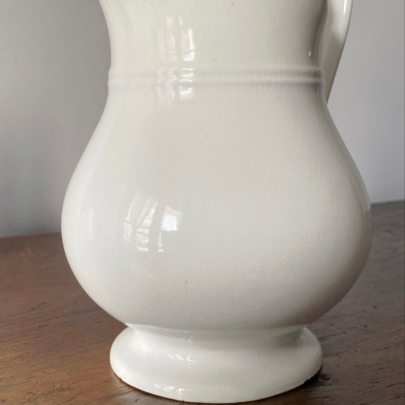 Gien 白 ピシェ h21.5cm フランス アンティーク 0501716 | jinen_ Gien 白 ピシェ h21.5cm フランス アンティーク 0501716 | jinen_