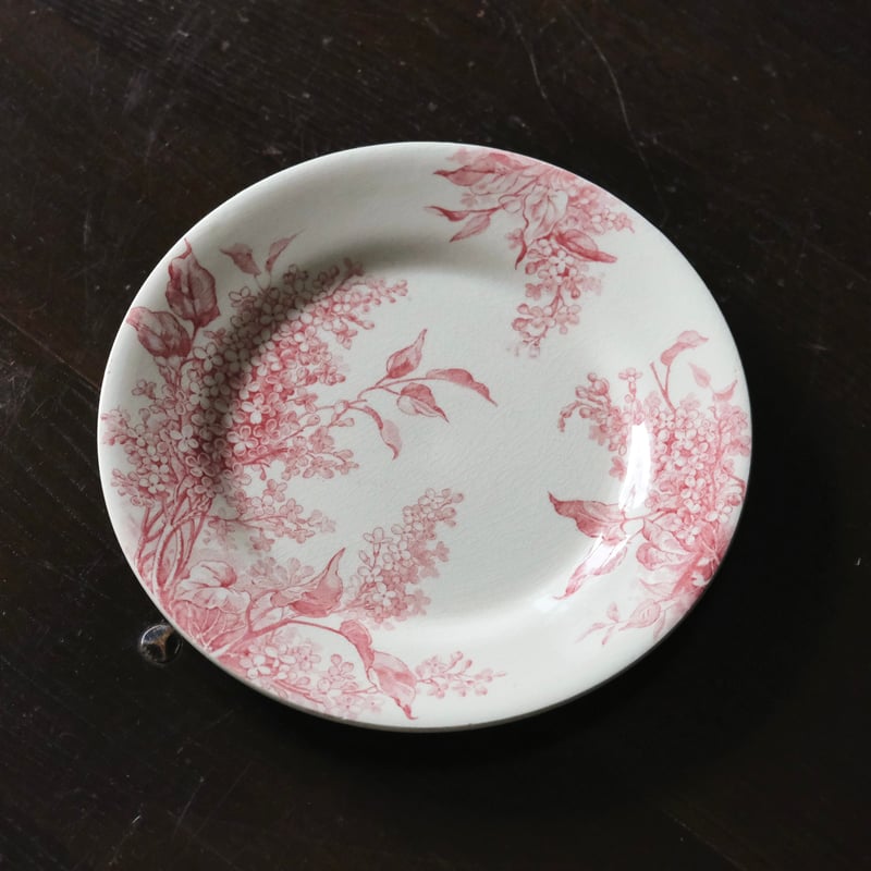 Gien Lilas ジアン リラ 平皿 デザート皿 φ21.3cm フランス