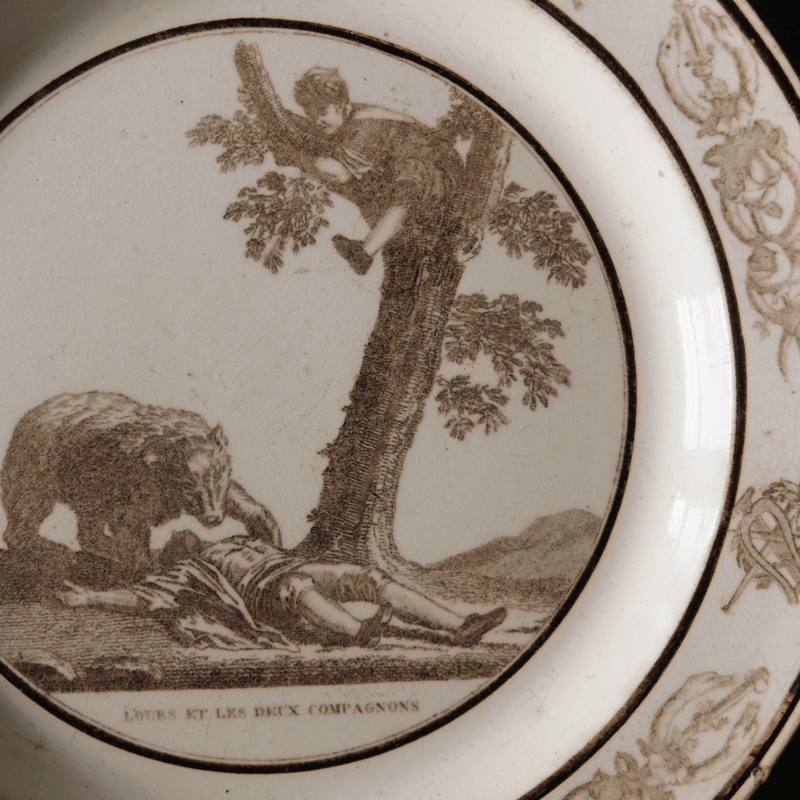 セーブル Sevres グリザイユ 平皿 デザート皿 φ21.3cm ファイアンス