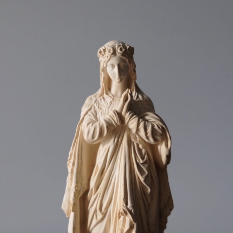 全長約40cm幅16cmフランスアンティーク　聖母子像　マリア像　サルバトーレ・マルキ　サインあり