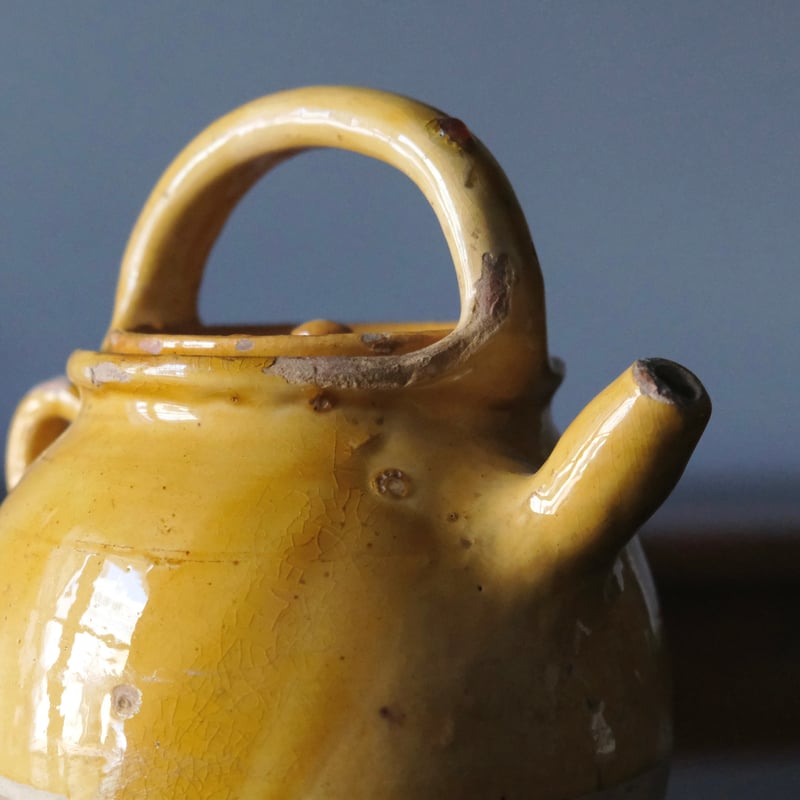 19世紀 黄釉 ガーグレット フランス アンティーク 0502032 | jinen_antique