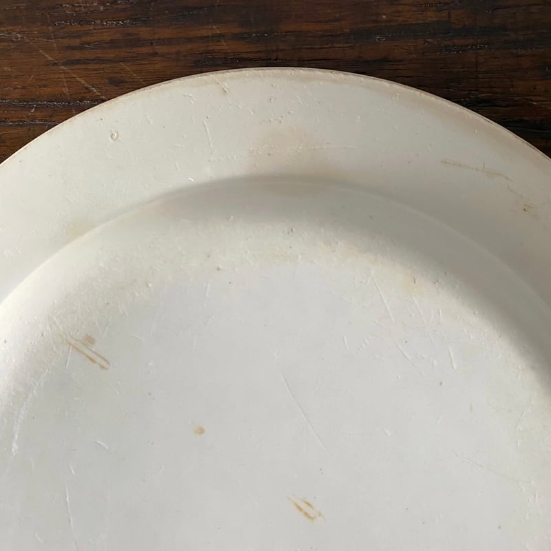 Creil クレイユ シャンソン グリザイユ 平皿 φ21.5cm フランス