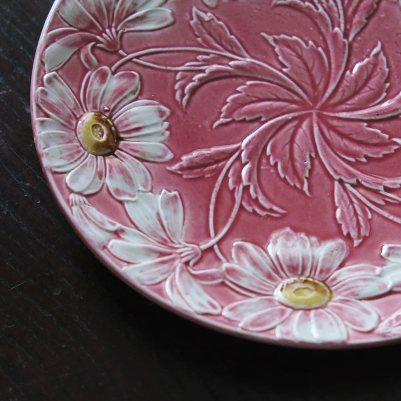 Sarreguemines バルボティーヌ皿 平皿 マーガレットφ19.8cm フランス