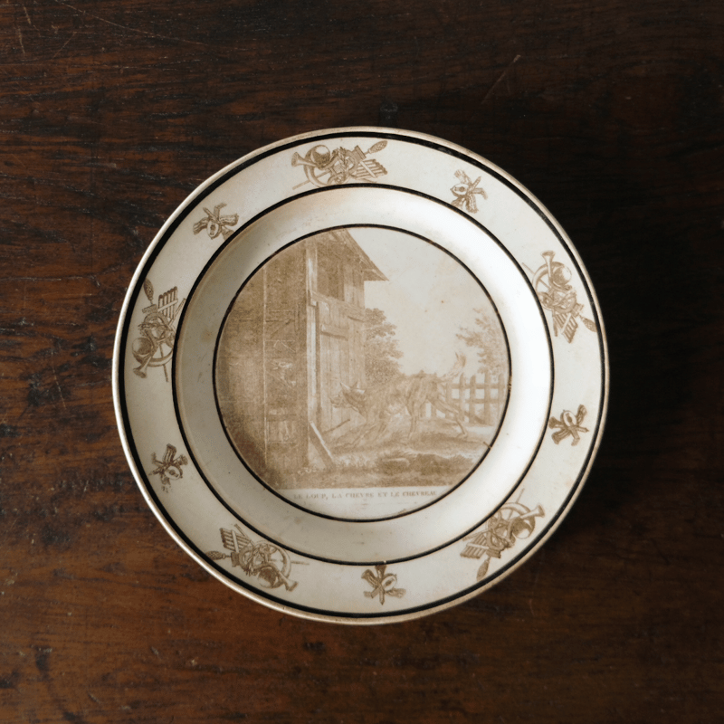 セーブル Sevres φ21.4cm グリザイユ デザート皿 ファイアンスフィーヌ