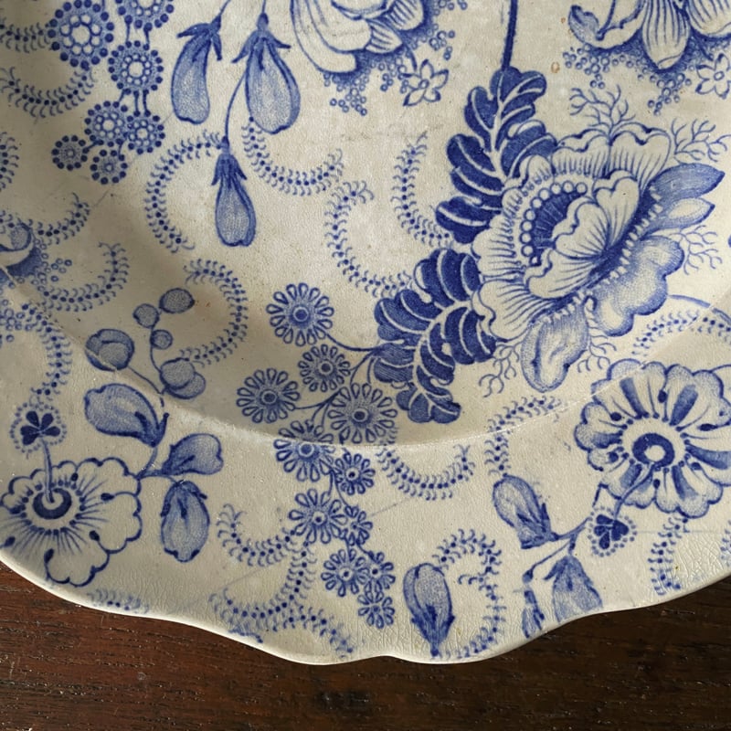 レア！フランス アンティーク David Johnston ボルドー窯 平皿 レア