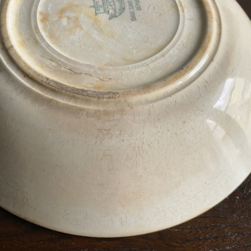 クレイユ&モントロー Creil&Montereau カロット 深皿 φ20.7cm アンティ