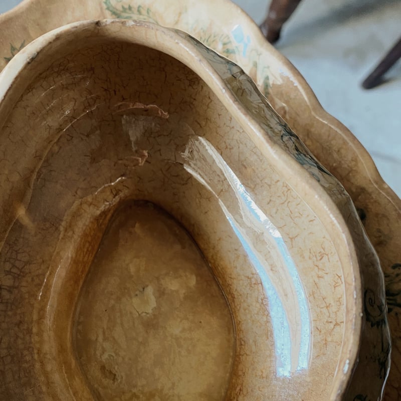 GIEN RINCEAUX ジアン オーバル皿 ランソー フランスアンティーク ジアン ランソー Gien Rinceaux ディナー 皿 アンティーク