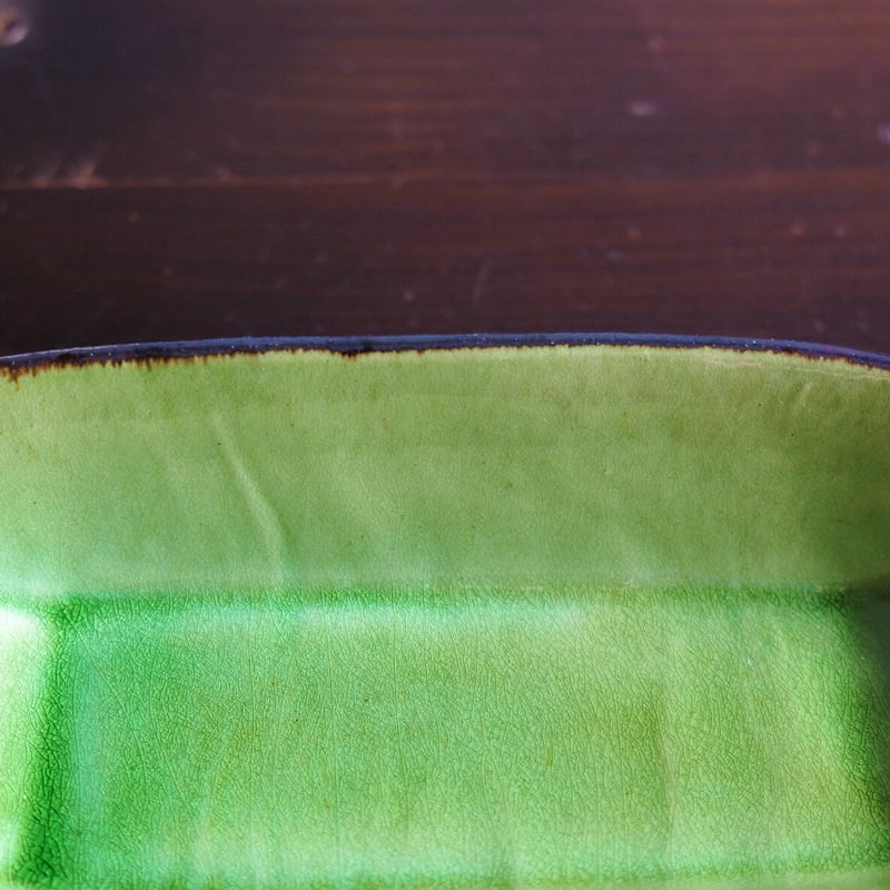緑釉 舟型 ラヴィエ アンティーク 050365 | jinen_antique 緑釉 舟型 ラヴィエ アンティーク 050365 | jinen_antique