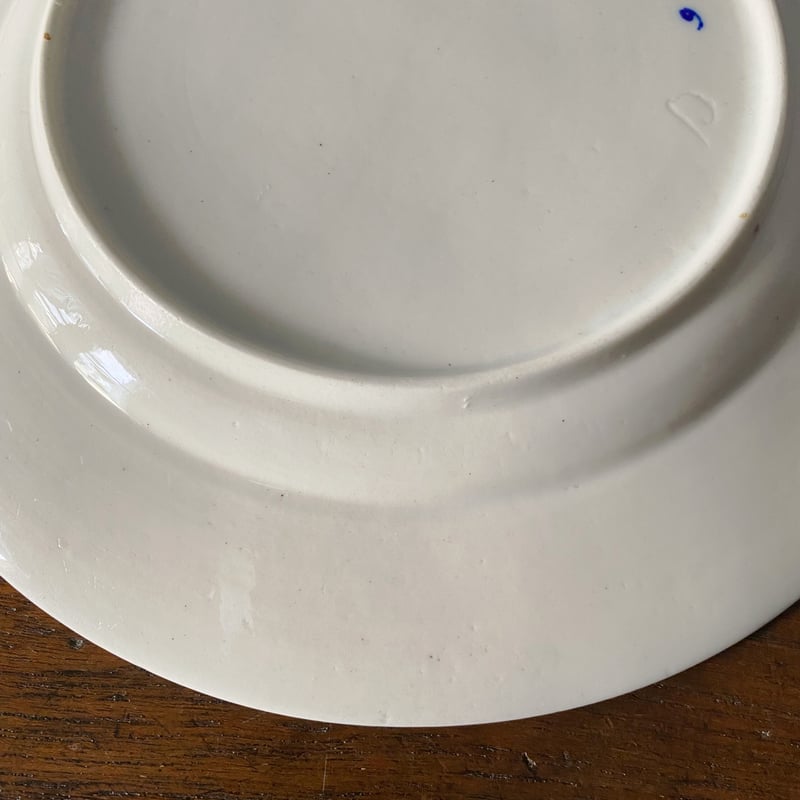 18世紀 トルネイtournai トゥルネー 軟質磁器 φ24cm リム皿 青