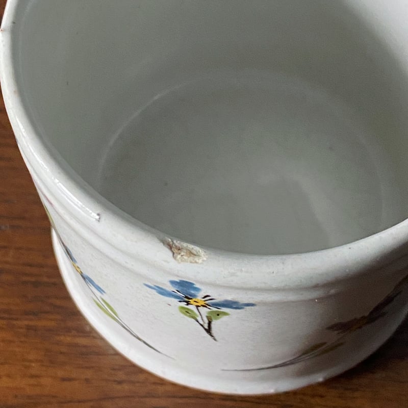 ヌヴェール Nevers 白釉陶器 オイル&ビネガー用 ホルダー 勿忘草