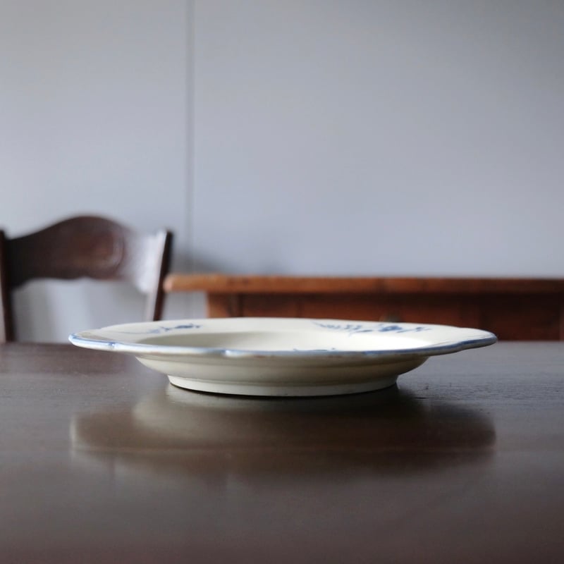 18世紀 Chantilly シャンティイ 軟質磁器 小枝柄 ブランディーユ φ24cm