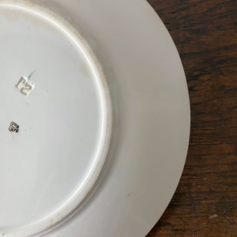 Sarregueminesサルグミンヌ　ゼラニウム　平皿フランス　2枚セット サルグミンヌ SARREGUEMINES 平皿 雉 φ18cm フランス