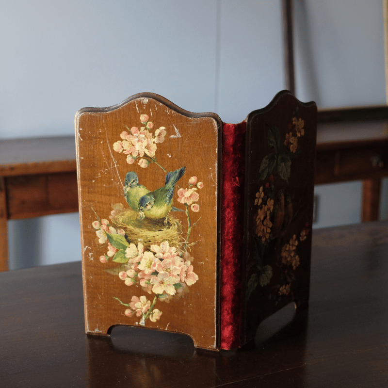 レター フォルダー スタンド 木製 フランス アンティーク 050106