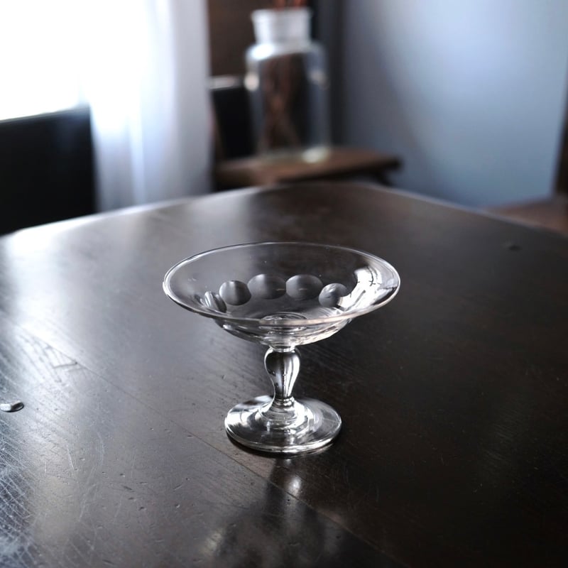 ガラス バギエ 指輪置き h8.2cm フランス アンティーク 0501789 | jinen