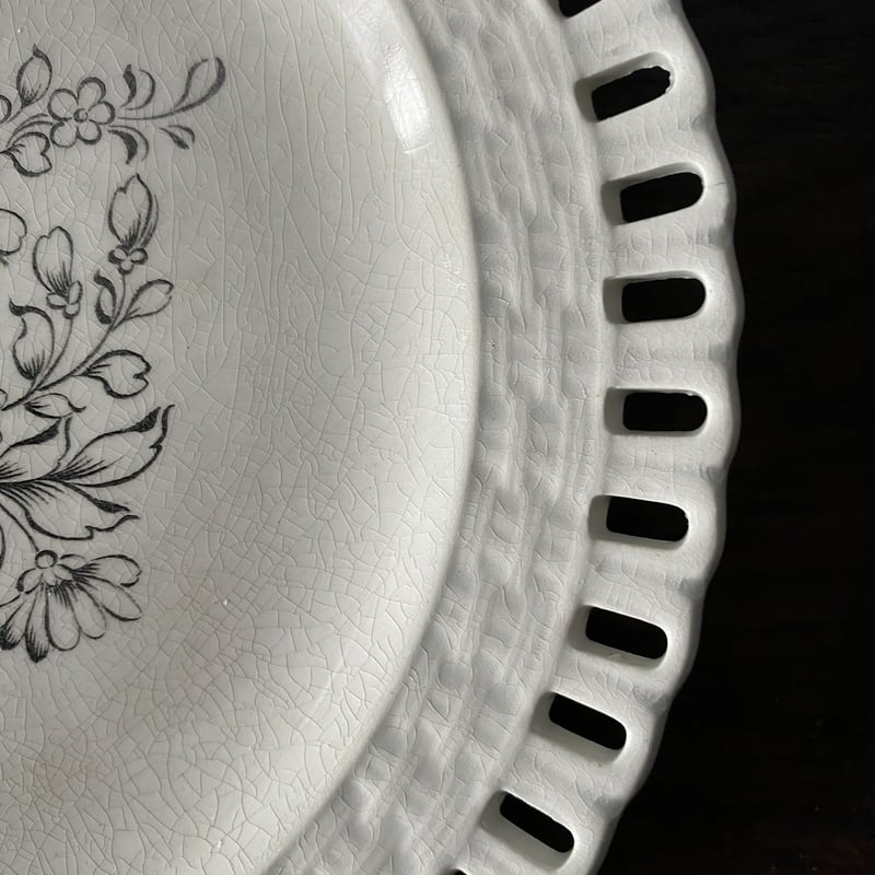 K&Gリュネヴィル パニエ皿 花イラスト アンティーク | jinen_antique