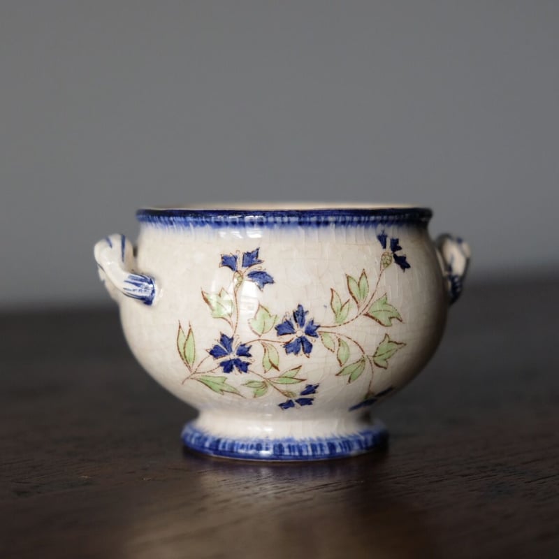 クレイユモントロー Creil&Montereau 矢車菊 クリームポット