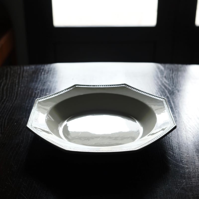 クレイユエモントロー オクトゴナル octogonale 深皿　パール　美品 クレイユエモントロー オクトゴナル octogonale 深皿 パール 美
