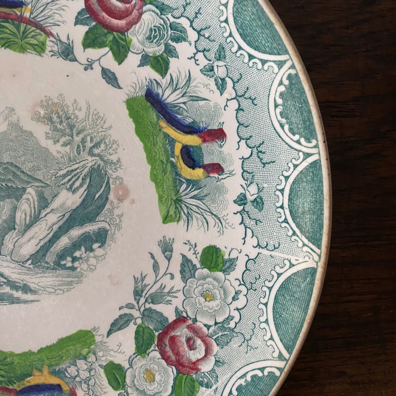 フランス　アンティーク　サルグミンヌ　平皿 Sarreguemines サルグミンヌ アンファン リシャール 平皿