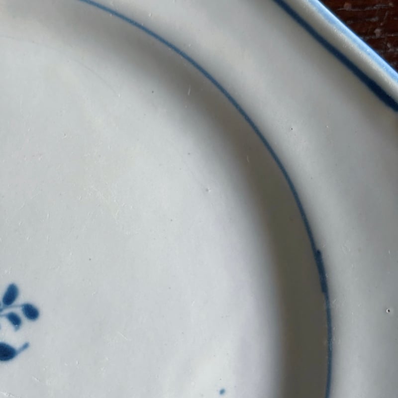 フランス　ヴィンテージ　ムスティエ　オクトゴナル　プレート 18世紀 フランス ムスティエ 白錫釉オクトゴナル皿 / France