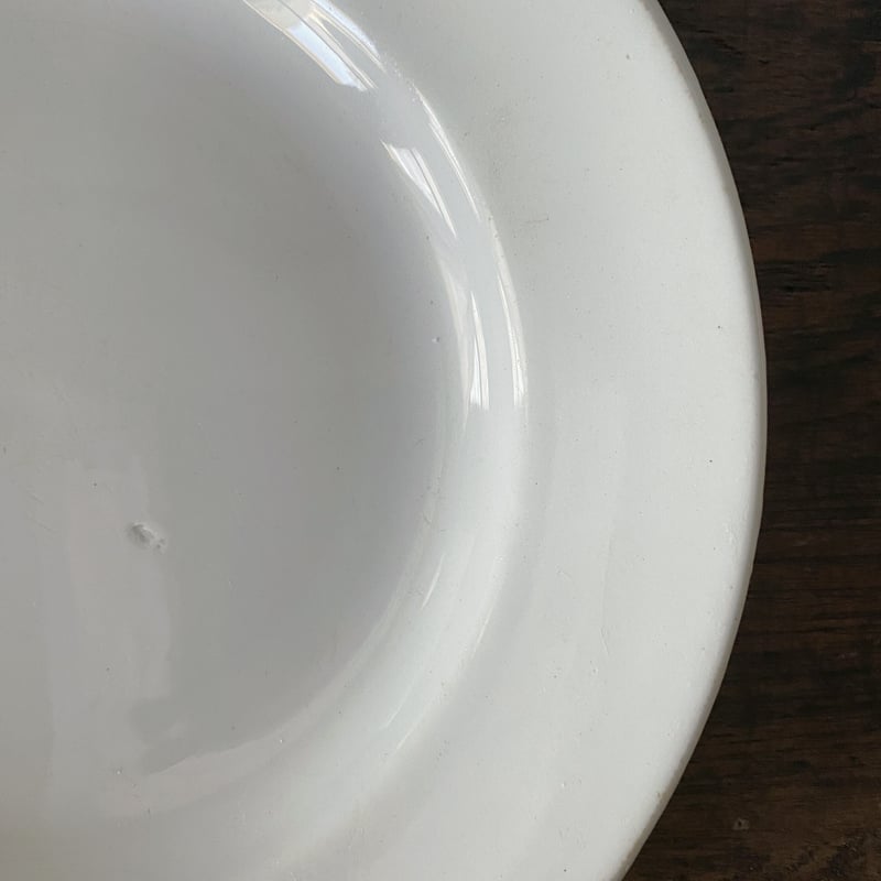 GIEN ジアン リム皿 白皿 セミクルーズ アンティーク b050422