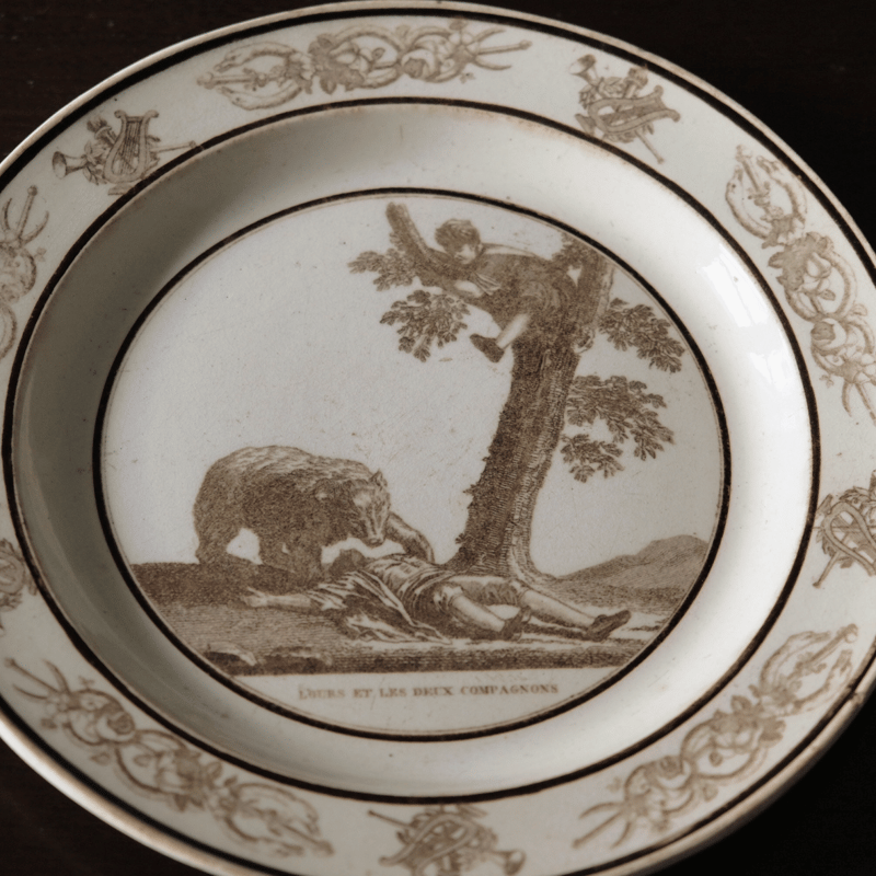 セーブル Sevres グリザイユ 平皿 デザート皿 φ21.3cm ファイア