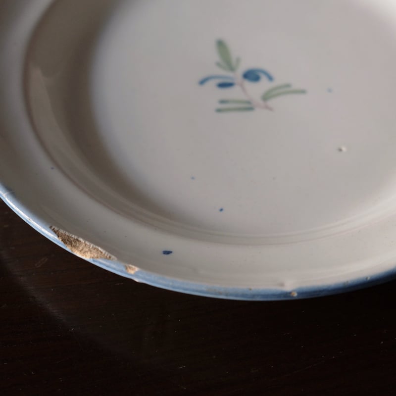 VARAGE ヴァラージュ 平皿 リム皿 φ22cm フランス アンティーク VARAGE ヴァラージュ 平皿 リム皿 φ22cm フランス アンティーク