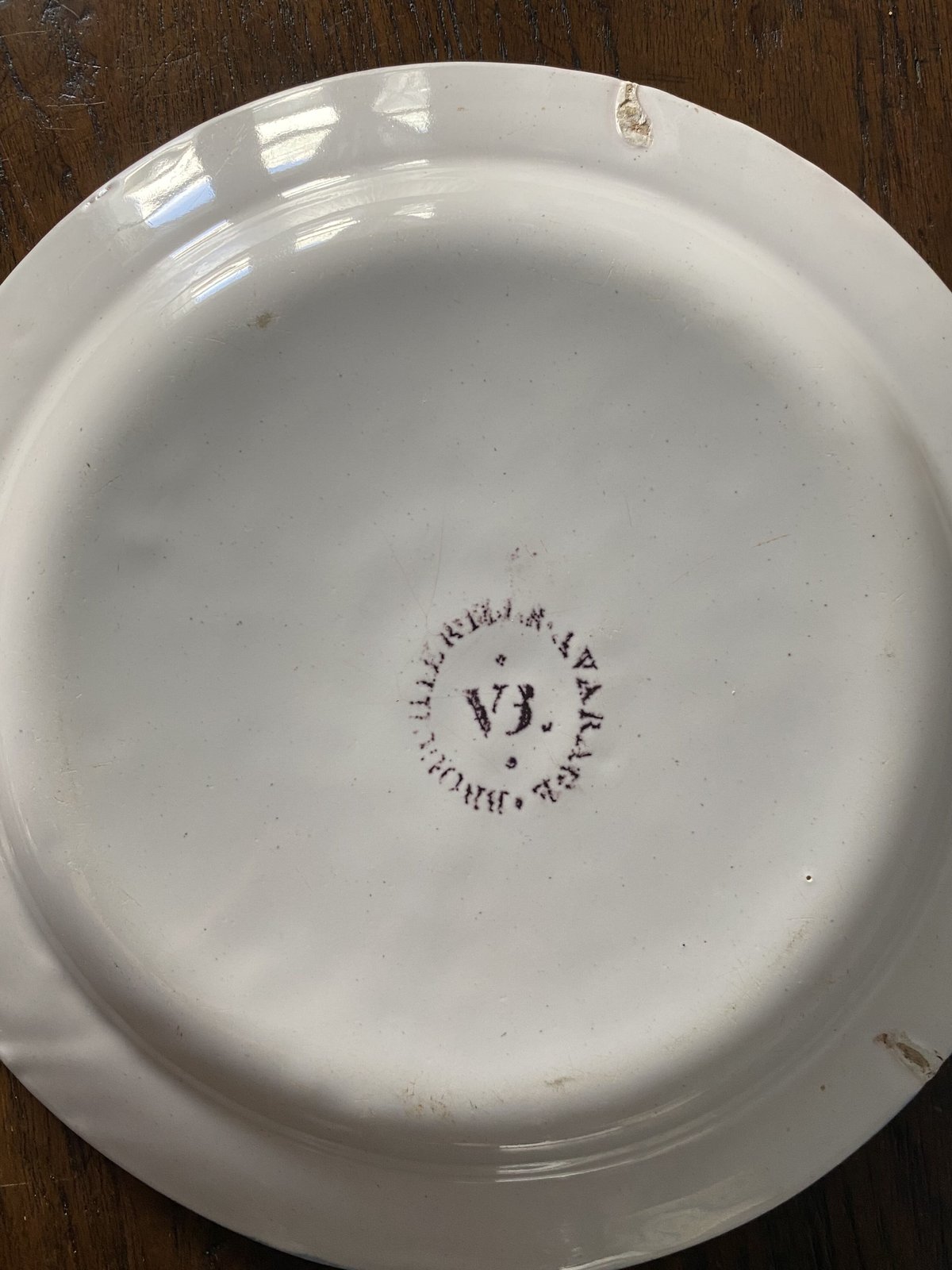 varages ヴァラージュ プレート27cm 花リム アンティーク