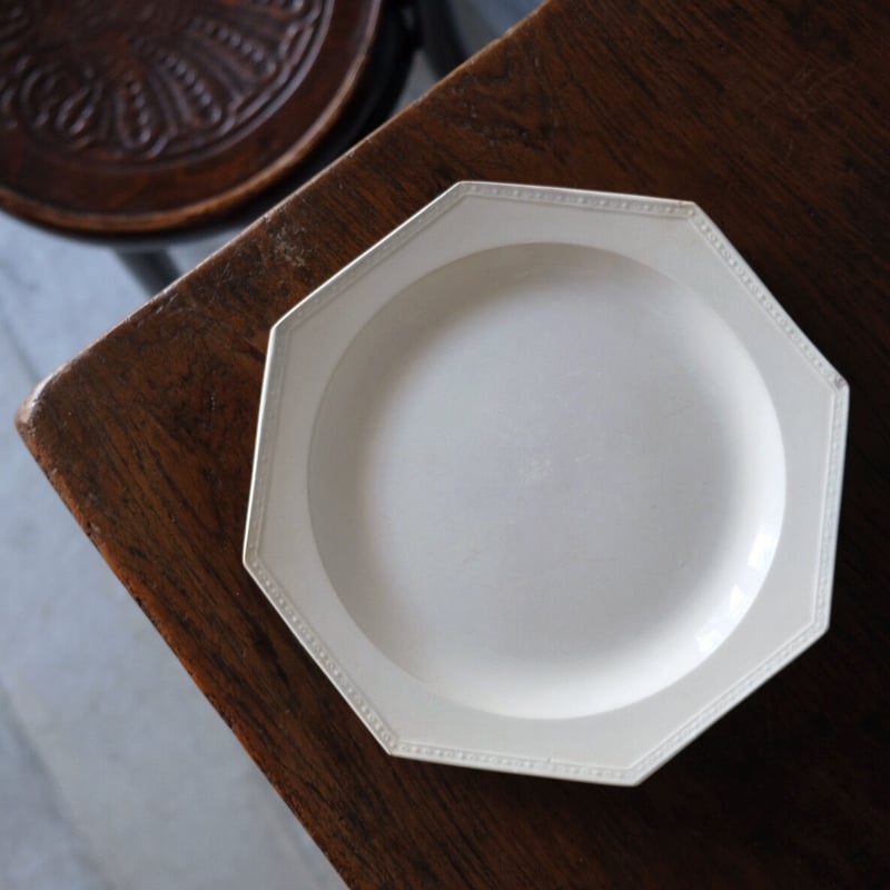 クレイユ 1800年代前半 オクトゴナル ディナーサイズ ダイヤ柄