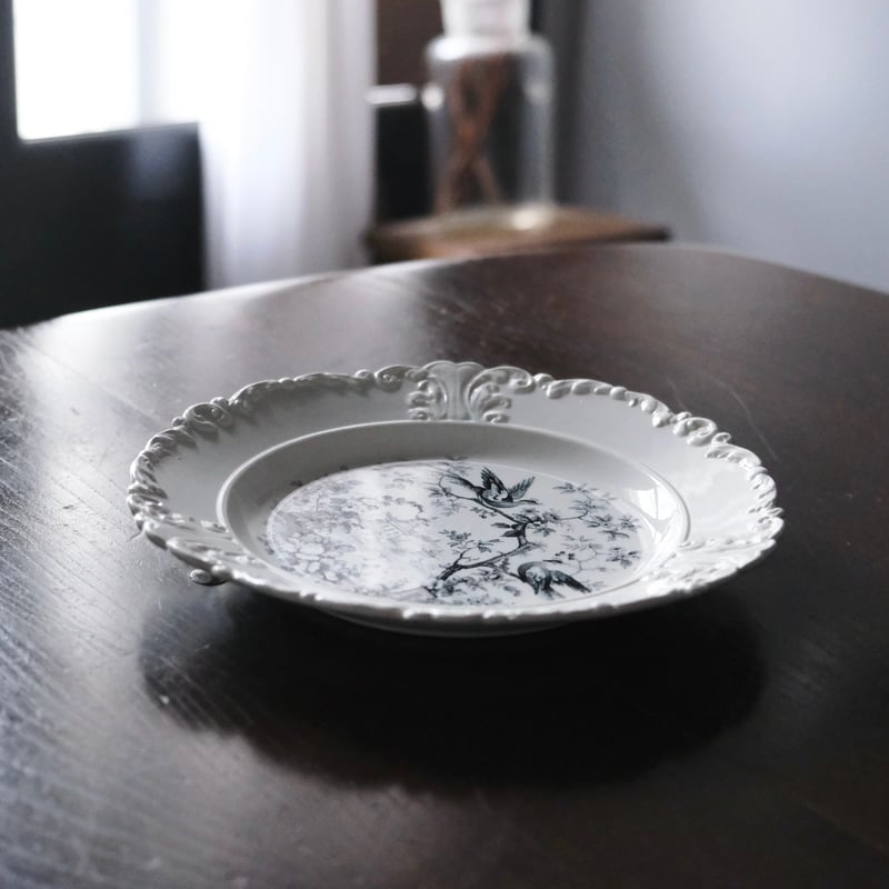 レア！フランス アンティーク David Johnston ボルドー窯 平皿 レア