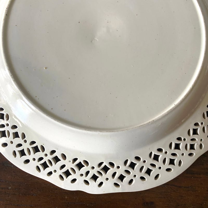 イギリス 18世紀 クリームウェア パニエ皿 イギリス 18世紀 クリームウェア パニエ皿 イギリス 18世紀