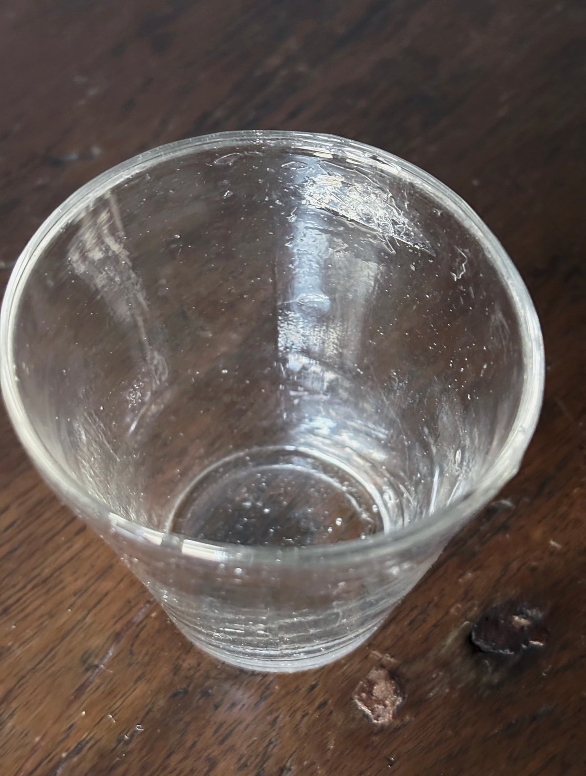 キャンドルグラス 無色 h6.8cm フランス アンティーク 0502304 | jinen_