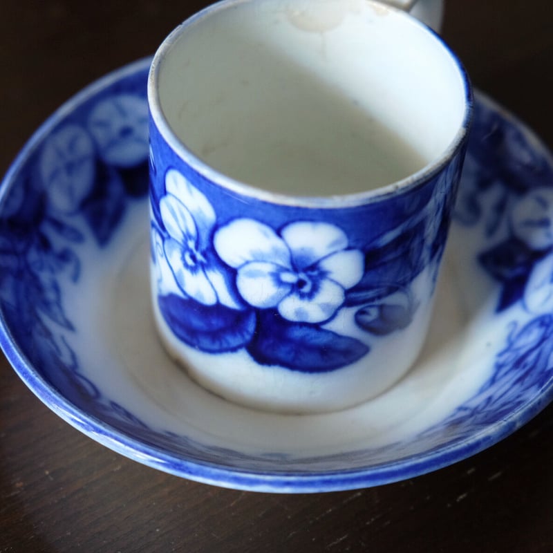 JVC ボルドー デミタス カップ アンド ソーサー フランス アンティーク