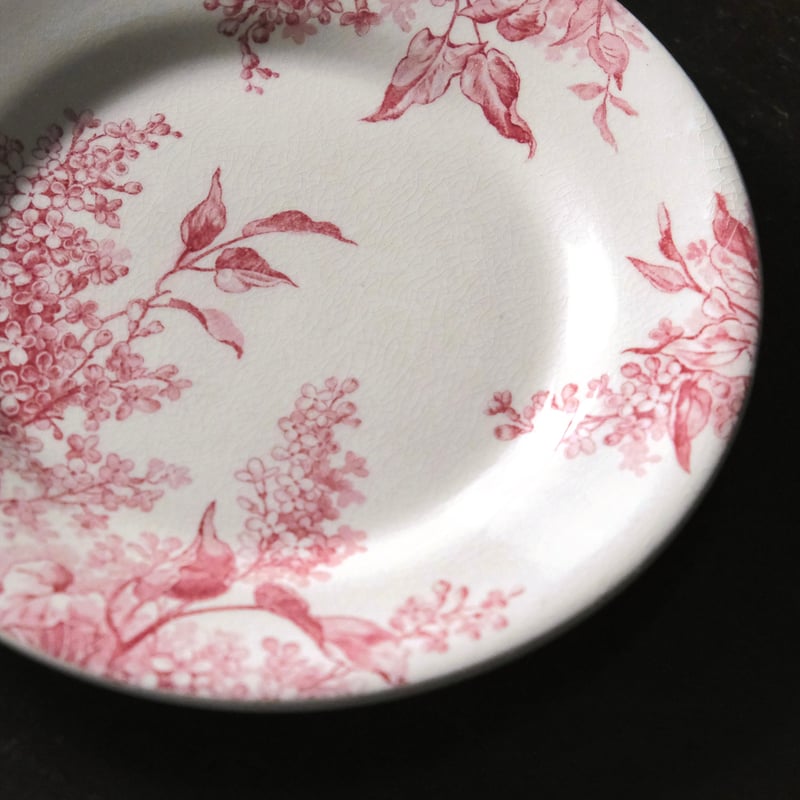 Gien Lilas ジアン リラ 平皿 デザート皿 φ21.5cm フランス