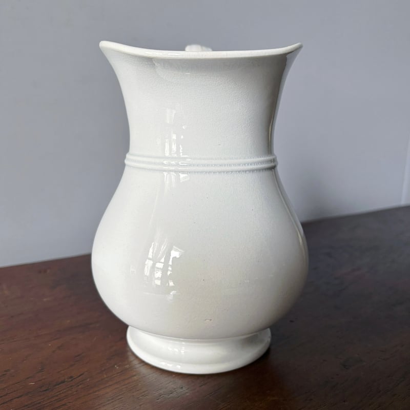 フランスアンティーク　ショワジールロワ　白　ピシェ　ピッチャー　花瓶　美品 Choisy le Roi ショワジールロワ 白 ピシェ ピッチャー 花器 花瓶 h19.5