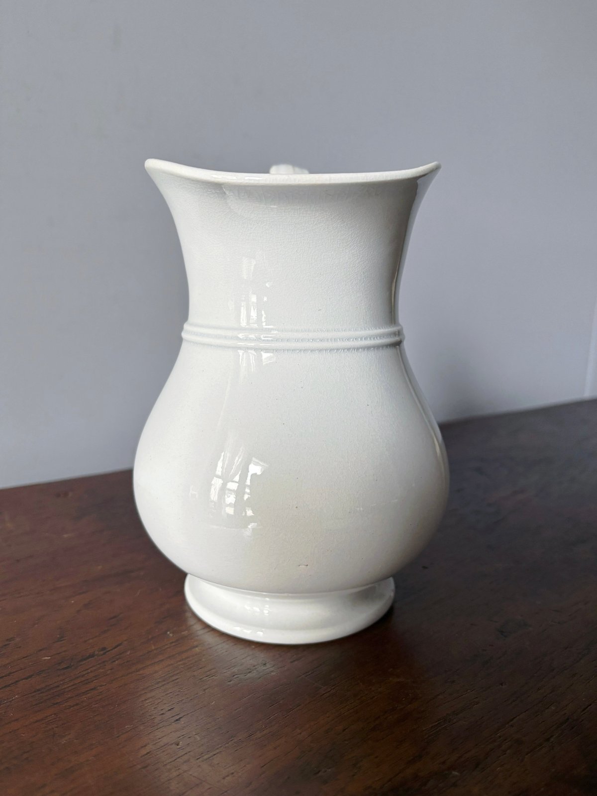 Choisy le Roi ショワジールロワ 白 ピシェ ピッチャー 花器 花瓶 h19.5