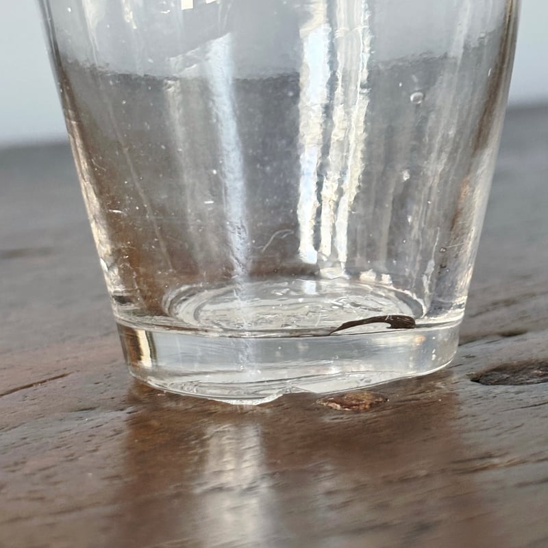 キャンドルグラス 無色 h6.9cm フランス アンティーク 0502258 | jinen_