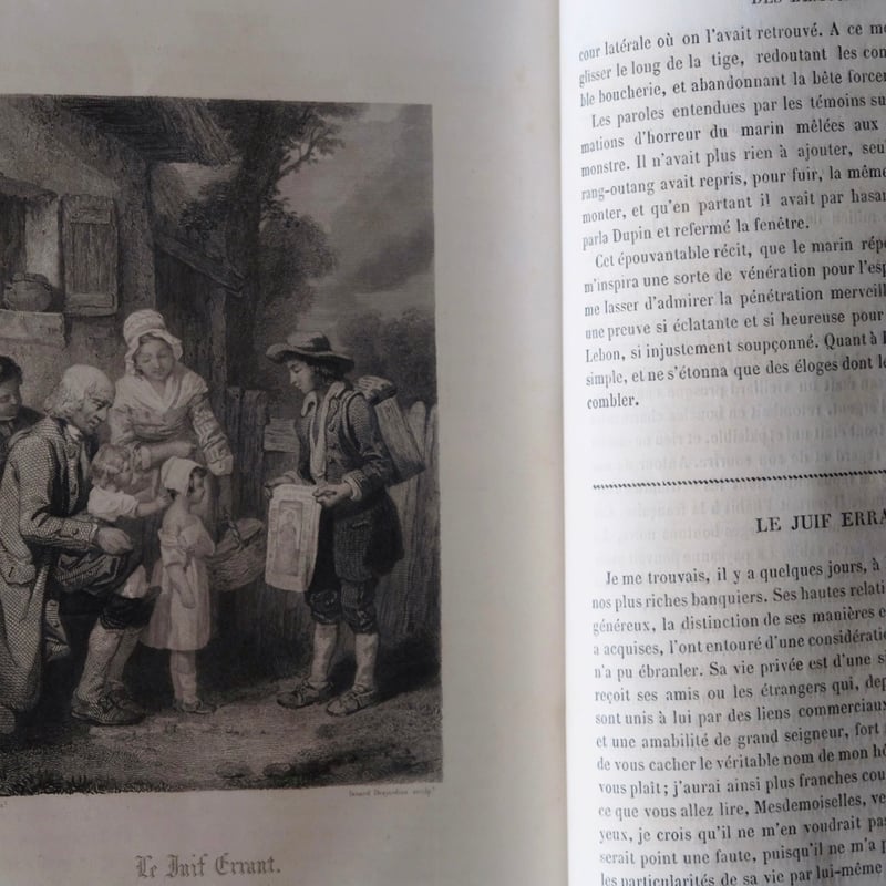 古書 彩色モード版画付 本 Magasin des Demoiselles 1848-49年 古書 彩色モード版画付 本 Magasin des Demoiselles 1848-49年