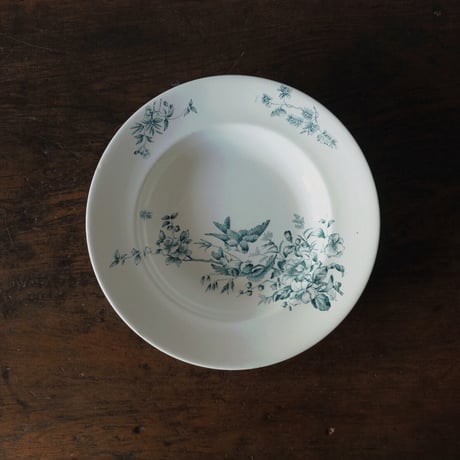 フランス　Longwy　ロンウィ　エナメル　花文様細紋　平皿２１cm ミニョン | STORES