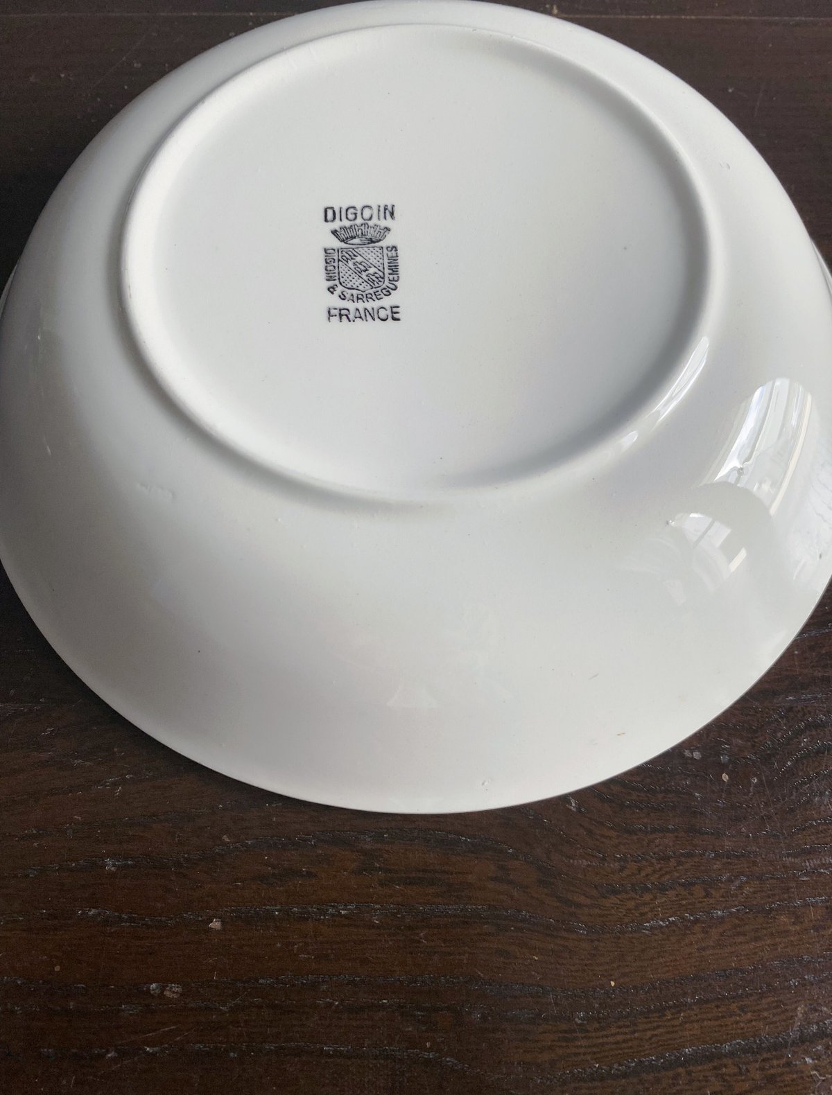 Digoin&Sarreguemines ディゴワンサルグミンヌ カロット 深皿 白皿 20.