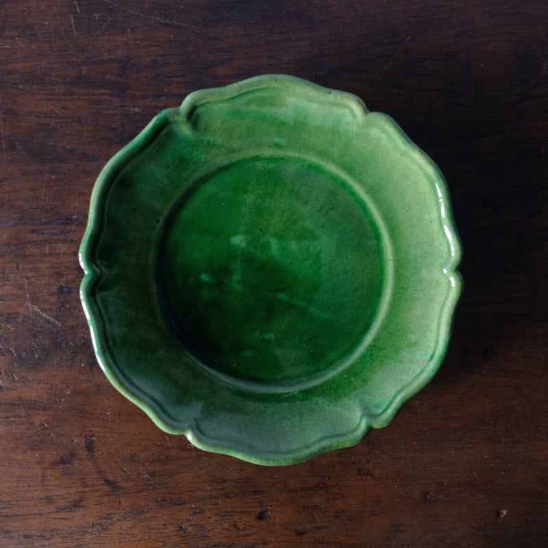 南仏 ビオ BIOT 花リム 平皿 φ24.2cm ヴィンテージ 0501177 | ji