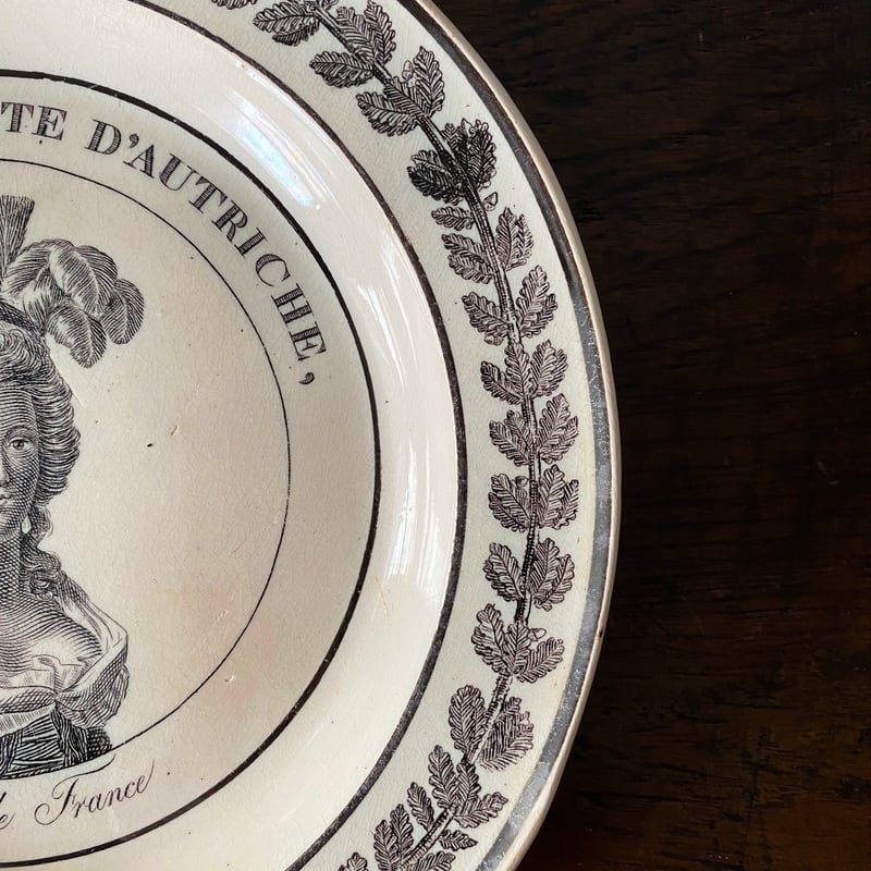 ショワジールロワ 肖像 グリザイユ マリーアントワネット 平皿 φ21.5cm