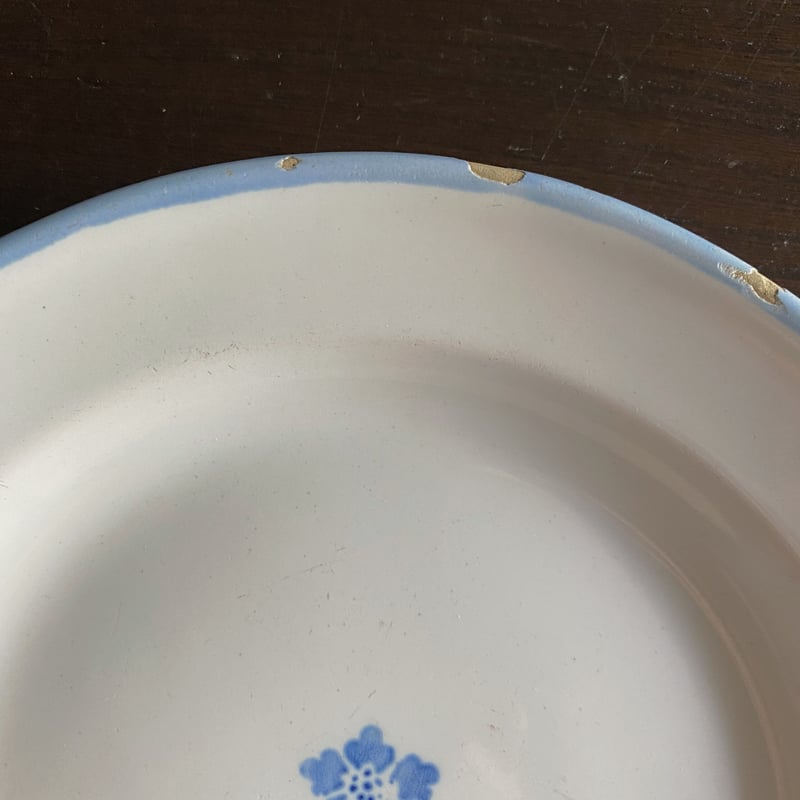 Moustiers Fouque ムスティエ 花絵 平皿 22cm フランス アンティーク 0