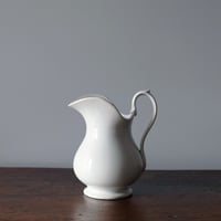 Sarreguemines サルグミンヌ 白 ピシェ 花器 花瓶 h19.5cm フランス ア