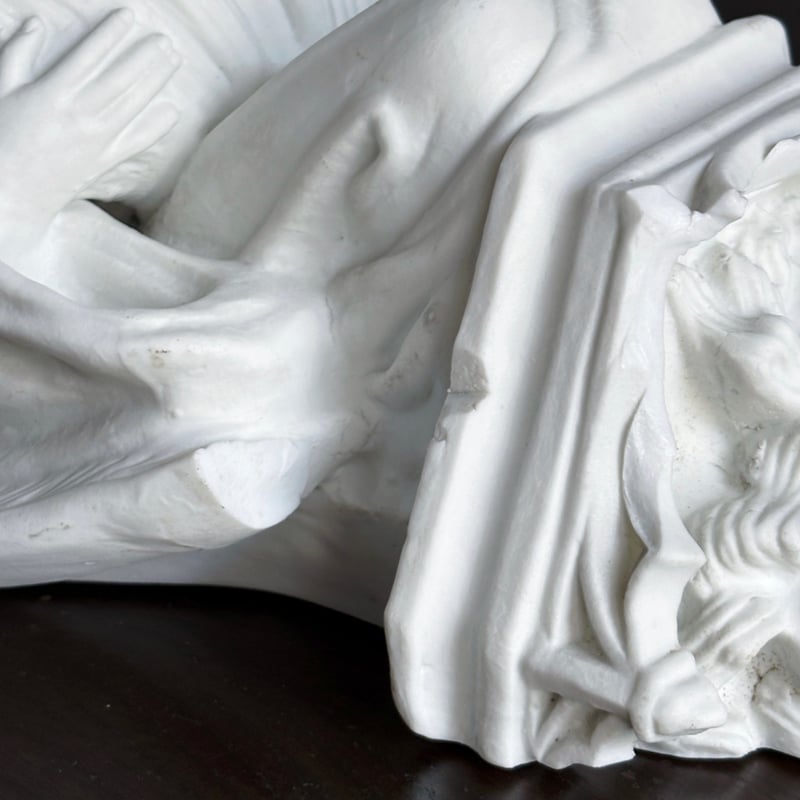 ビスク製 天使 ベニティエ 聖水盤 h37cm フランス アンティーク