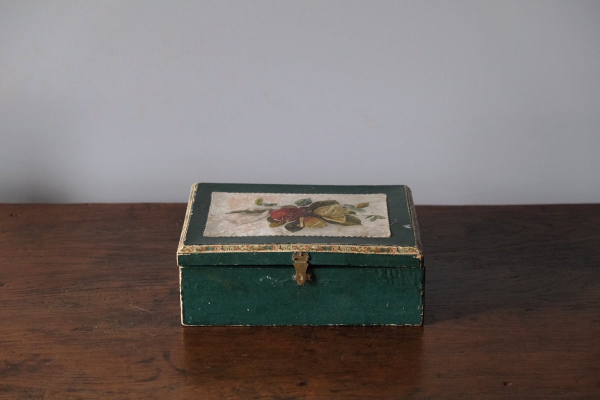 France 小包木箱 蝋印 antique brocante 一点物