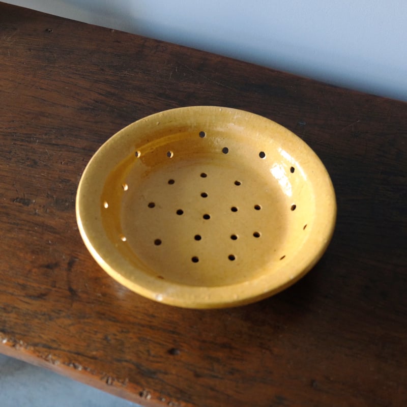 フェセル 黄釉 皿 φ22.5cm フランス アンティーク 0501639 | jinen_a
