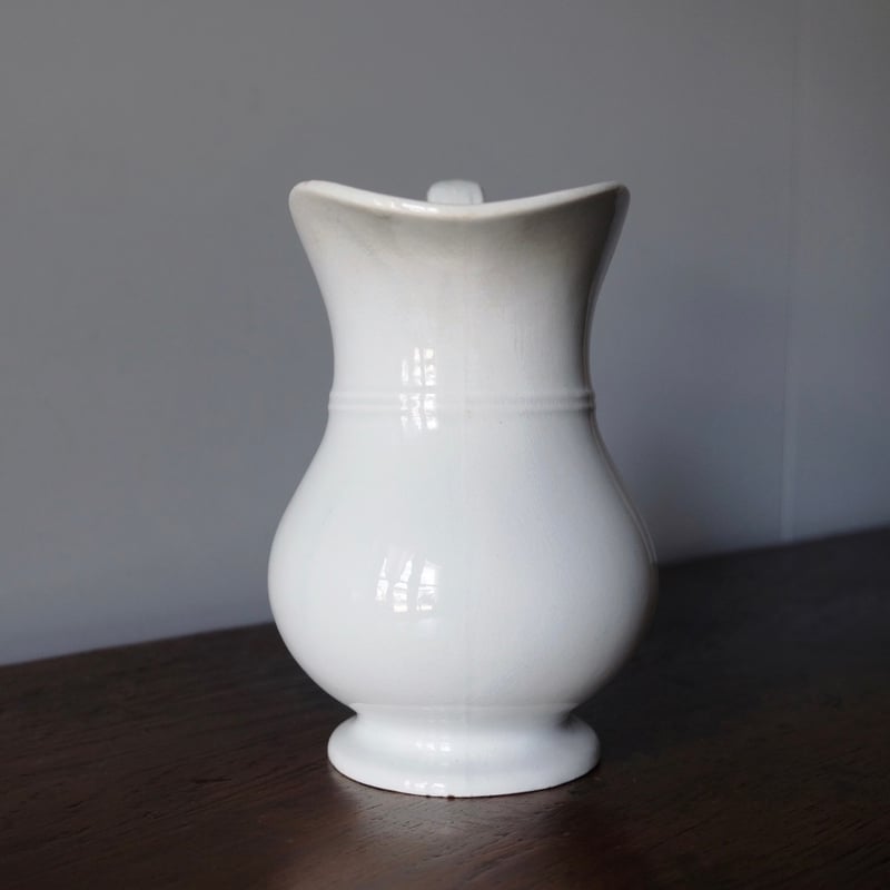 Gien 白 ピシェ h21.5cm フランス アンティーク 0501716 | jinen_ Gien 白 ピシェ h21.5cm フランス アンティーク 0501716 | jinen_