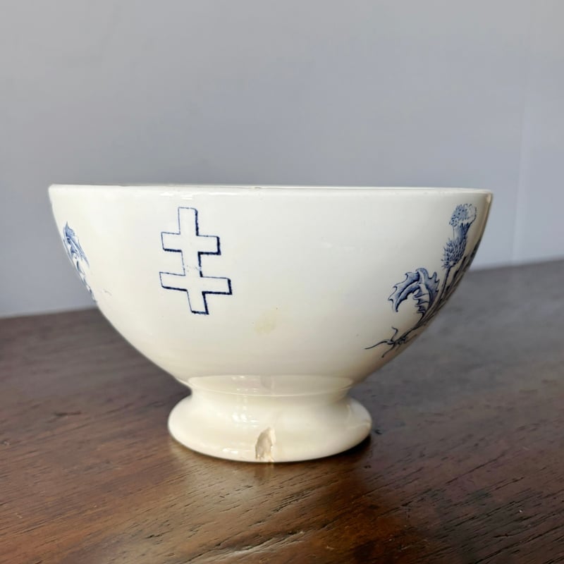 レア✨リュネヴィル　ロレーヌ　十字　ウジェニー　ボウル　フランス　アンティーク レア✨リュネヴィル ロレーヌ 十字 ウジェニー ボウル フランス