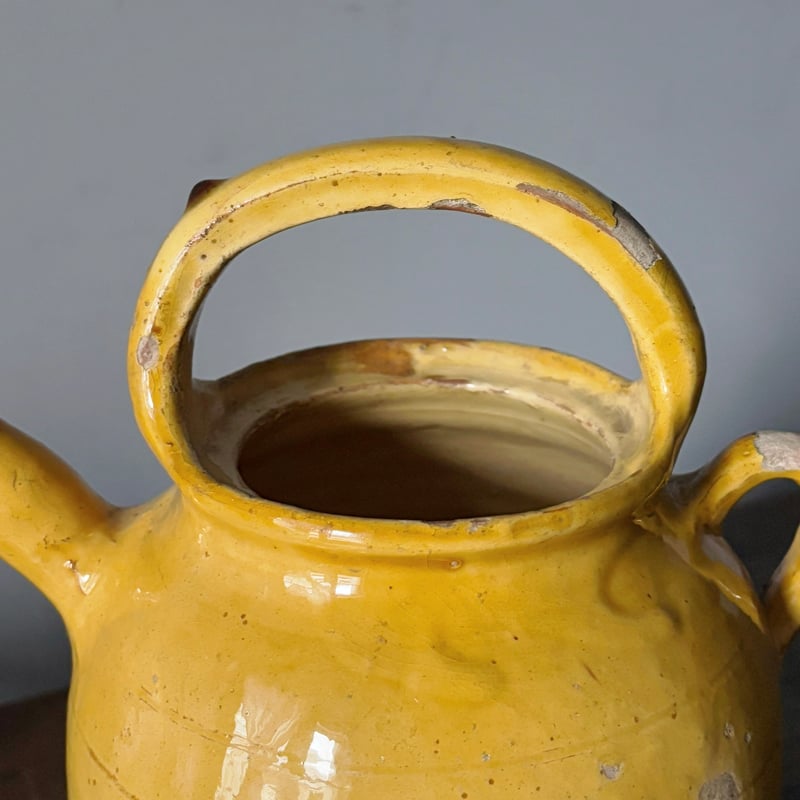 19世紀 黄釉 ガーグレット フランス アンティーク 0502032 | jinen_antique